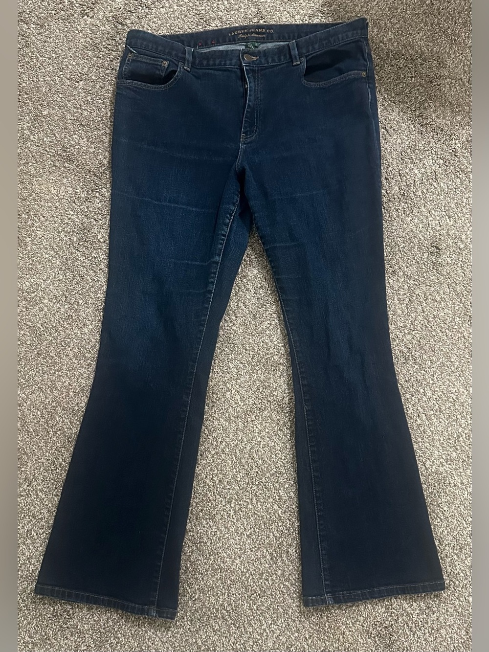 Lauren Jean Co. Dark Indigo Boot-Cut Jeans - Size 16